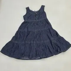 バーバリーブルーレーベル デニムワンピース ティアードワンピース フレアフリル