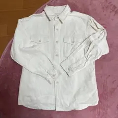 コーデュロイオーバーサイズワークシャツ　オフホワイト　m ユニクロ