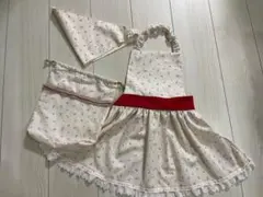 kids用フリルエプロンの3点セット(ハンドメイド)