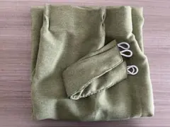 遮熱・遮光ドレープカーテン×2枚(100×110cm、グリーン）