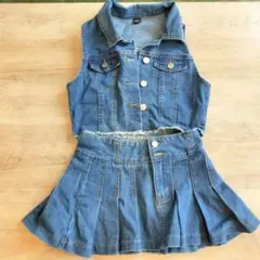 SHEIN デニムセットアップ　 サイズ 上8-9Y下10-11