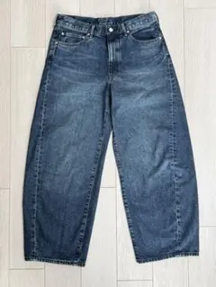 GU バレルレッグジーンズ ブルー 33インチ