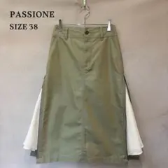 PASSIONE パシオーネ サイドジップ レース 綿ポリエステルスカート 38のサムネイル