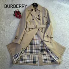 美品 バーバリー トレンチコート ノバチェック ライナー ハニーベージュ L
