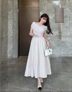 Her lip to Gathered Bicolor Dress - メルカリ