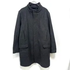 OLD GAP ウールコート スタンドカラー チャコールグレー XLのサムネイル