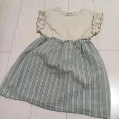 ニ*ン様 BEAMS mini ノースリーブワンピース 110　ミント