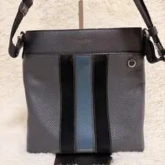 ✨極美品 コーチ ショルダーバッグ サコッシュ クロスボディ レザー ネイビー