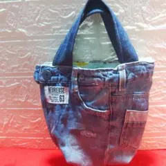デニムリメイクミニトートバッグ