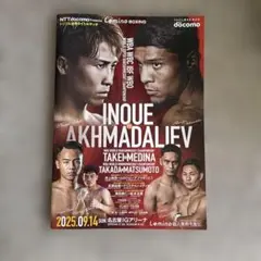 9/14 名古屋IGアリーナ　井上尚弥 トリプル世界タイトルマッチ　パンフレット