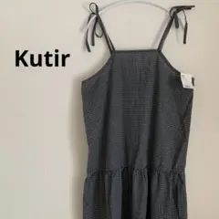 Kutir新品チェックティアードキャミワンピースL