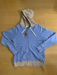 GOHEMP フルジップパーカー Lサイズ 青/ベージュのサムネイル