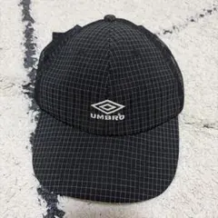 UMBRO アンブロ メッシュ キャップ ブラック 格子柄