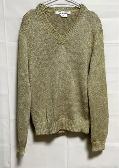 COMME des GARCONS Vネックニット ゴールド Mのサムネイル