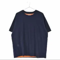 bottega veneta ダブルレイヤーコットンジャージtシャツ ネイビーのサムネイル