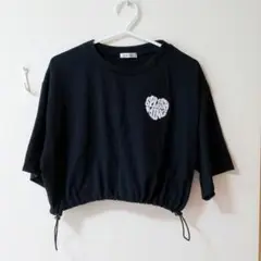 INGNI クロップドTシャツ　ブラック　М