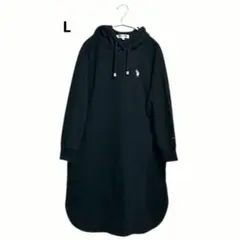 US POLO ASSN ワンピース フード ポケット付き ブラック Lのサムネイル
