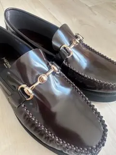 J&M DAVIDSON 厚底ビットローファー DBRガラス [サイズ24]