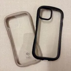 iFace ハードケース ベージュ ブラック セット
