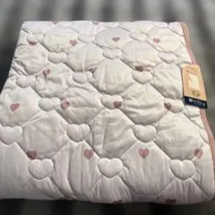 しまむら　　青木美沙子　敷きパッド　シングルサイズ　ハートピンク