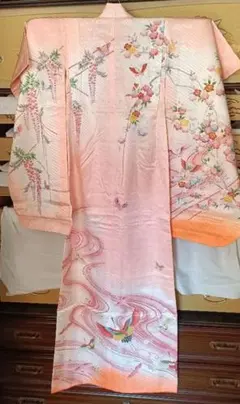 七五三　7歳児　着物　ピンク　長襦袢