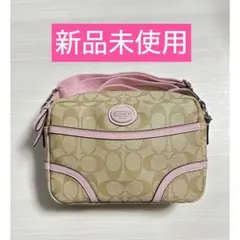 コーチ COACH ショルダーバッグ カメラバッグ ベージュ ピンク