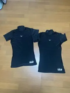 ミズノ アンダーシャツ 半袖 ブラック 2枚セット スポーツウェア