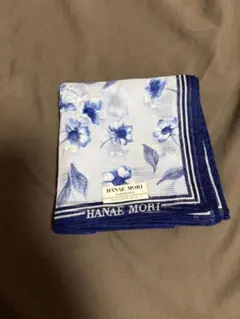 HANAE MORI ハンカチ ブルー 花柄