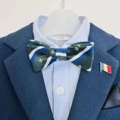 美品✨ キッズ 蝶ネクタイ グリーン×ブルー フォーマル 入学式 卒園式 男の子