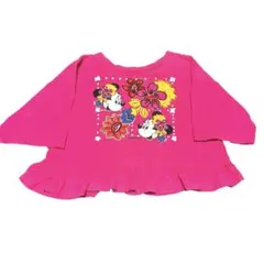 vintage ディズニー ミニーマウス Tシャツ ピンク　UK製　海外子供服