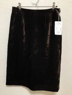 再々値下げ‼️新品.未使用 茶色スウェードタイトスカート&ハンカチーフセット