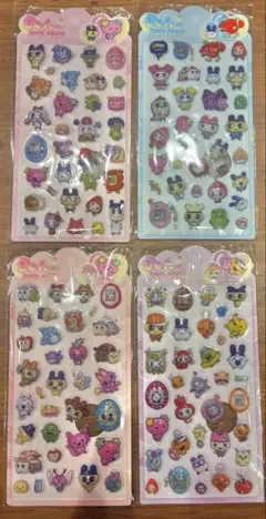 たまごっち 立体 ぷっくりシール 4枚セット 3D