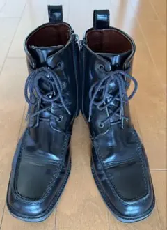 GUCCI ブラックレザー ハイカットブーツ サイドファスナー　36 23cm