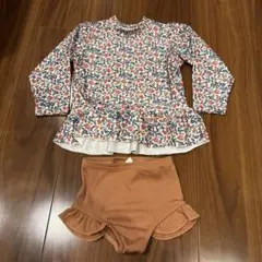 花柄セパレート水着 100cm