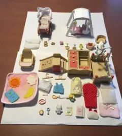 シルバニアファミリー にこにこベビールーム 赤ちゃんブランコセット 乳母車セット
