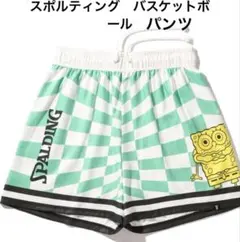 SPALDING スポンジ・ボブ ショーツ S 布帛ショーツ チェッカーフラッグ