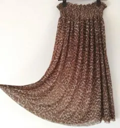 ★最終お値下げ★アニマル柄★ヒョウ柄★シアー★シースルー★フレアスカート★