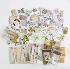 ❃ 〚122〛 コラージュ素材 植物マルチステッカーパック 海外製 ❃
