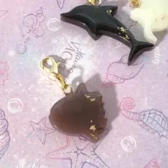 177 チョコカラーのお魚チャーム マンボウ アンブレラマーカー