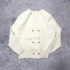 24AW✨ノーブル ヤク ダブルボタンニットカーディガン シャギー 金