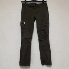 ANKLE SKINNY 【2】オリーブグリーン ワークパンツ カーゴパンツ