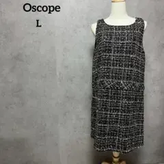 ОSсоре ノースリーブワンピース チェック柄　L
