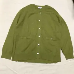 GLOBAL WORK グローバルワークメルティクルーカーディガン オリーブ L
