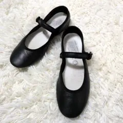 【美品】chausser【24cm】TRAVEL SHOES フラット ブラックのサムネイル