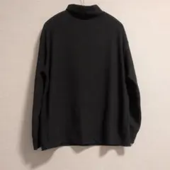 UNIQLO　ソフトニットフリースモックネックT 黒 長袖 トップス