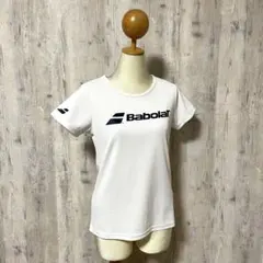 【白】BabolaT　速乾　スポーツウェア　半袖カットソー　クルーネック　Lのサムネイル