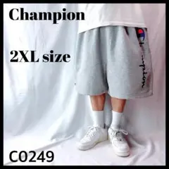 チャンピオン ビッグロゴ スウェット ハーフパンツ グレー メンズ XXLのサムネイル