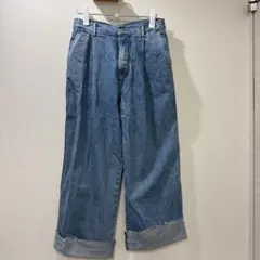 ZARA デニムパンツ ワイド　38のサムネイル