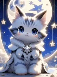 ダイヤモンドアート30×40星の王子様　ネコさん　アニメイラスト　猫　作成キット