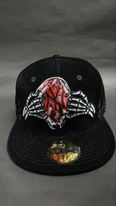 NewEra59FIFTYベルベットカスタムNYヤンキースキャップブラック1/2